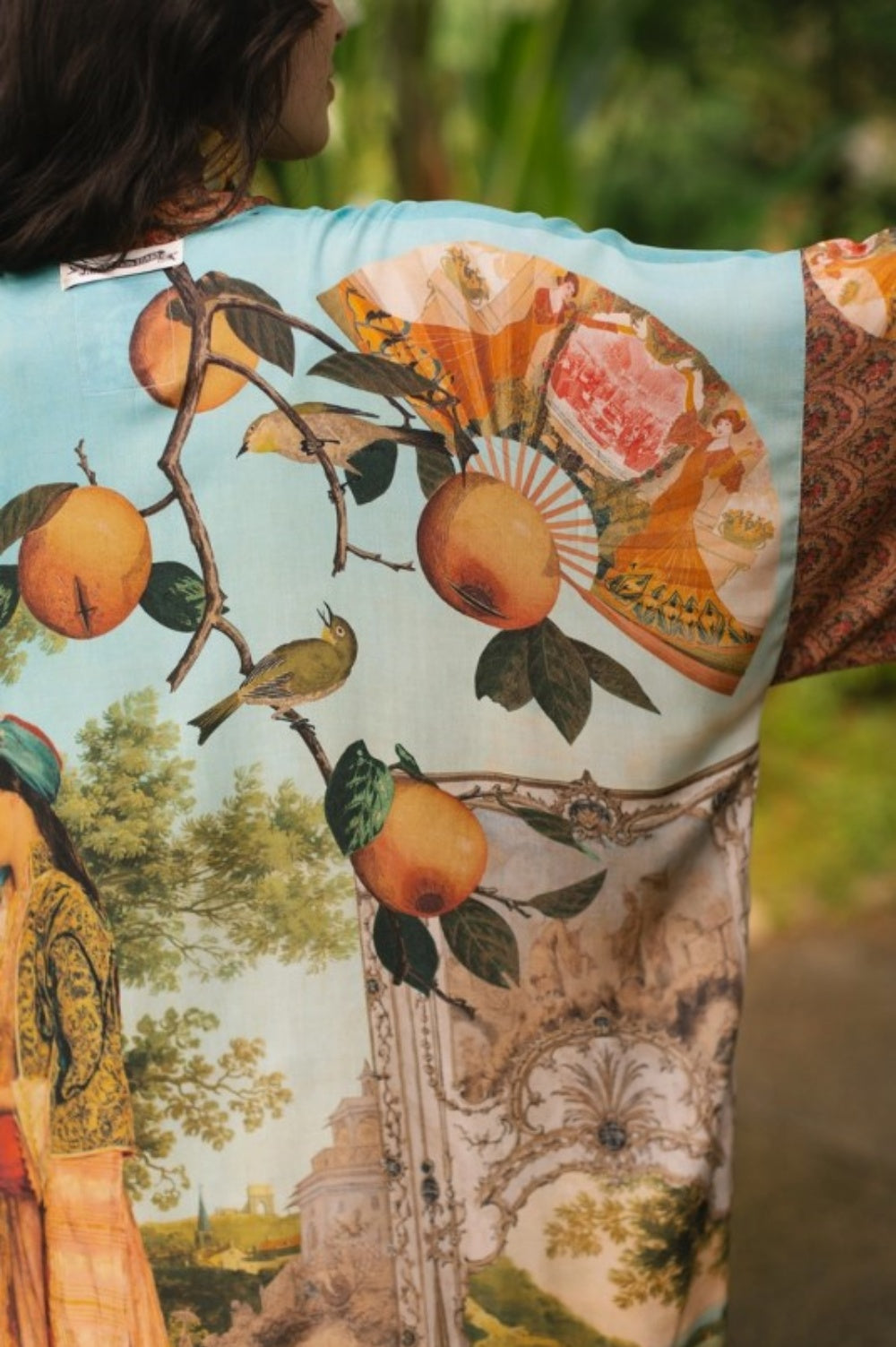 MARKET OF STARS SECRET GARDEN LONG DUSTER BAMBOO KIMONO