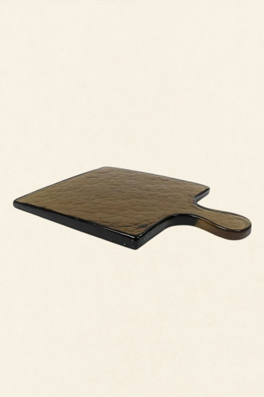 CREATIVE WOMEN HANDBLOWN HAMMERED GLASS SERVING BOARD GREY