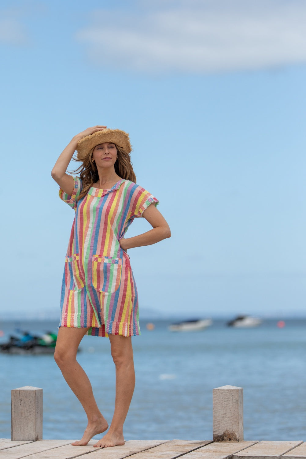 MANDALAY DESIGNS CABANA GIDGET DRESS STRIPE