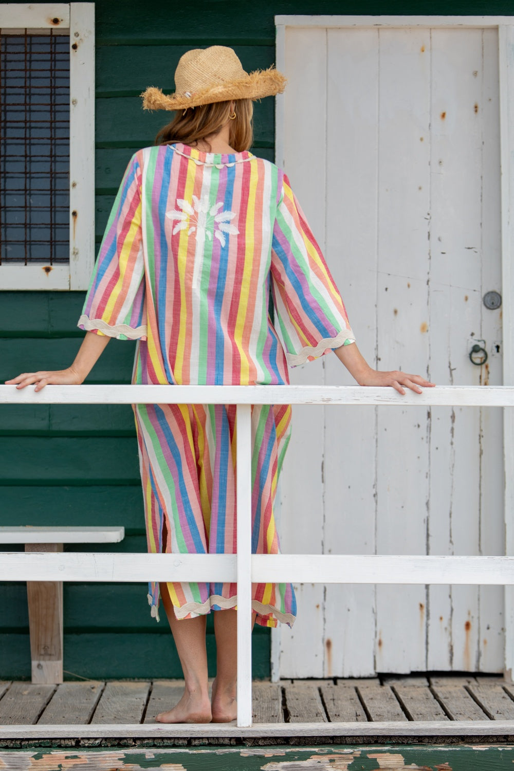 MANDALAY DESIGNS CABANA MAXI DRESS STRIPE
