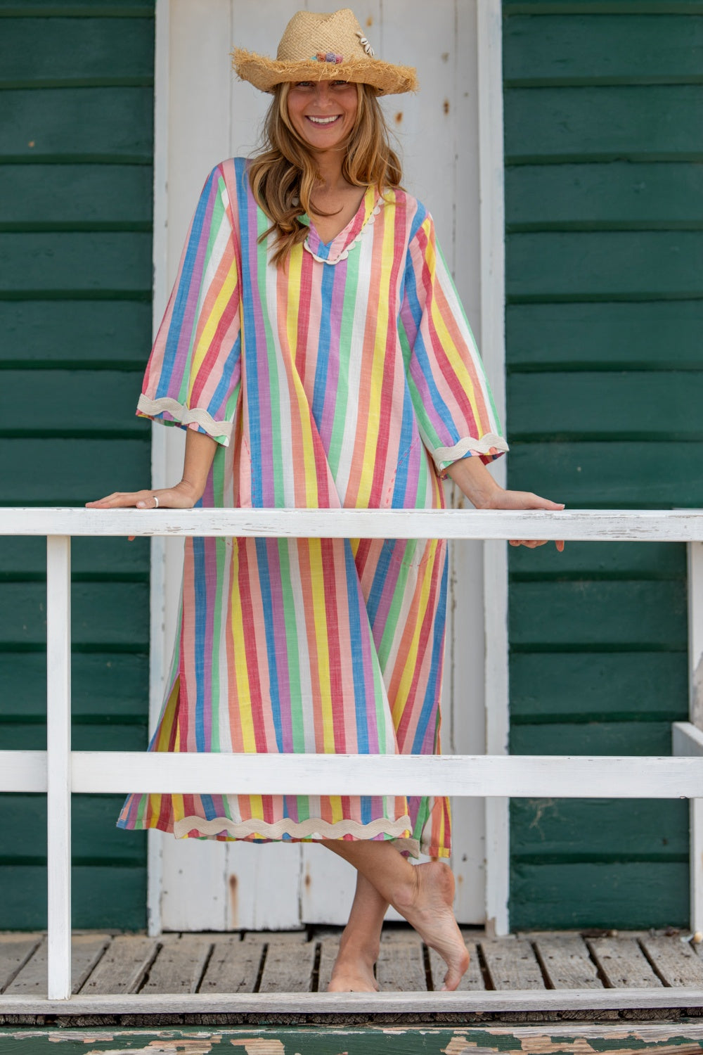 MANDALAY DESIGNS CABANA MAXI DRESS STRIPE