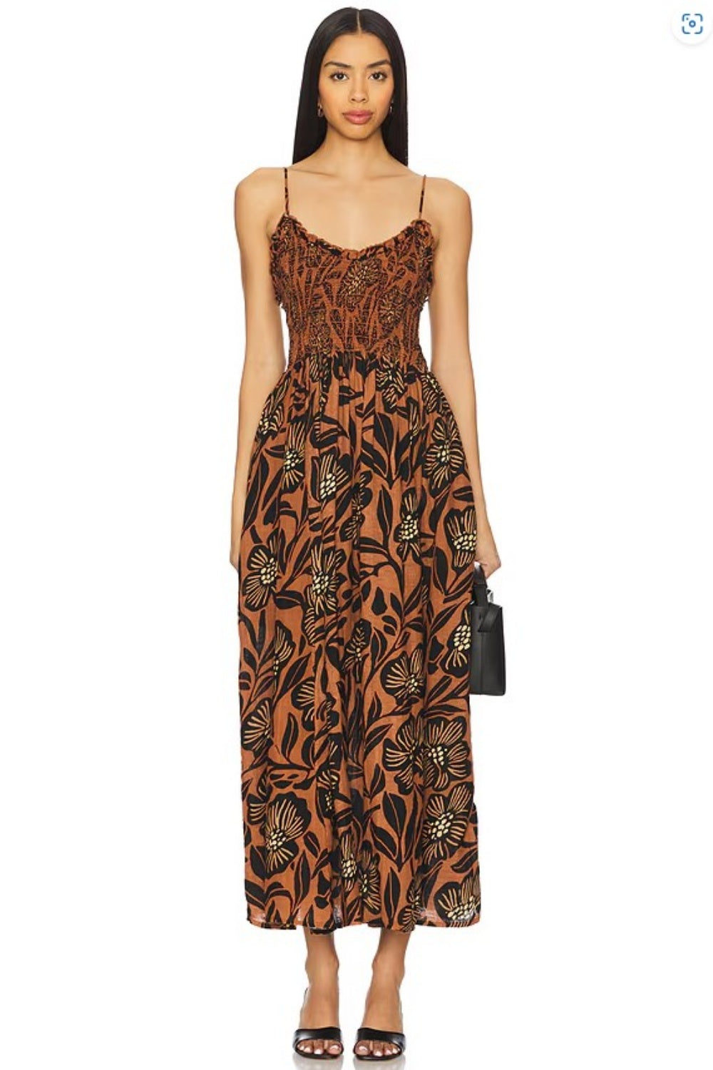 FREE PEOPLE SWEET NOTHINGS MIDI CHOCOLATE COMBO