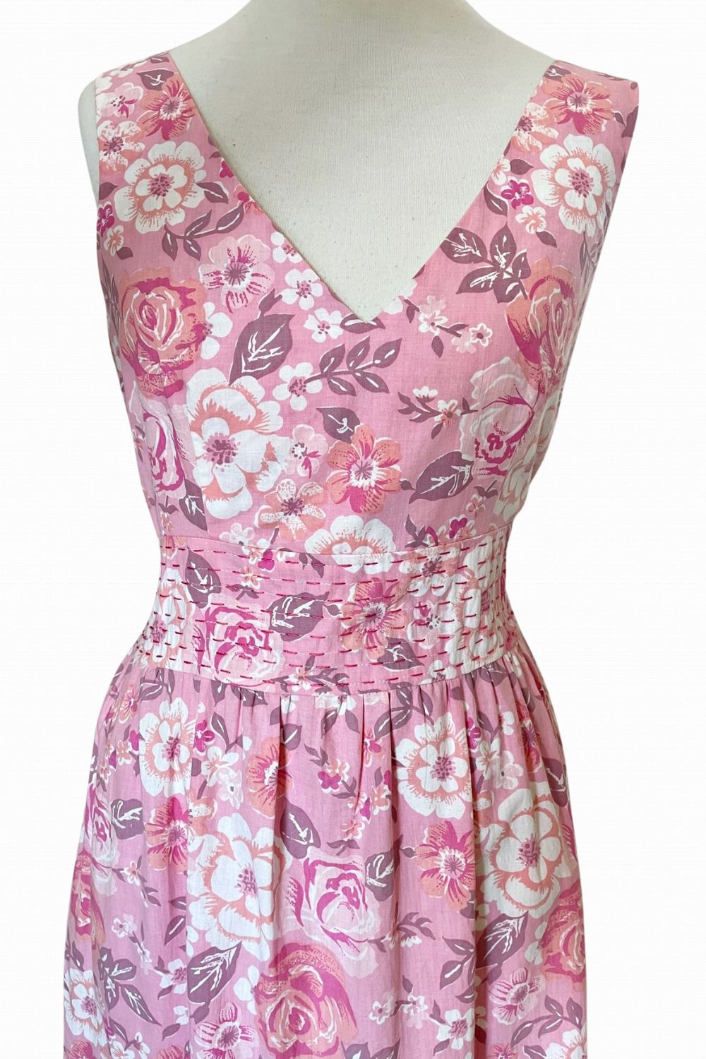 PINK PINEAPPLE STEVIE MAXI DRESS PICNIC PINK S14