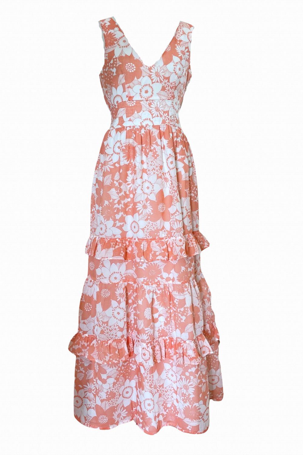 PINK PINEAPPLE STEVIE MAXI DRESS ORANGE SHERBET S10
