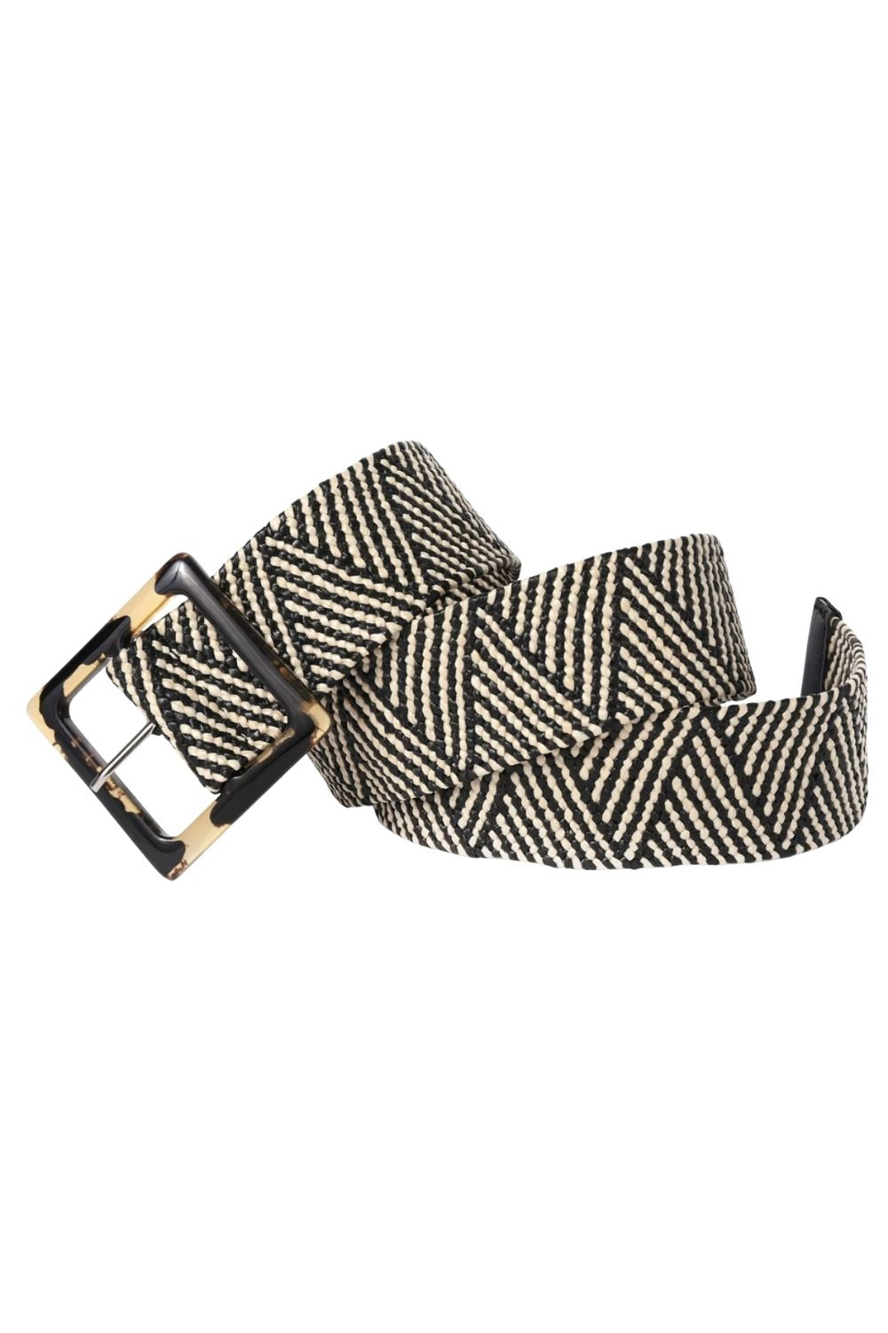 TESSA BELT BLACK + CREAM