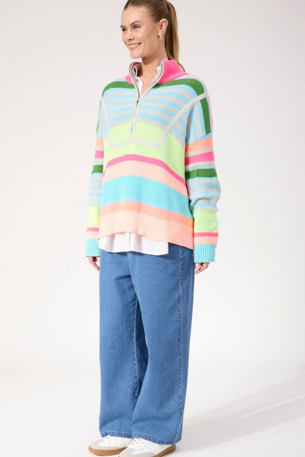 HAVEN ALASKA STRIPE JUMPER NEON