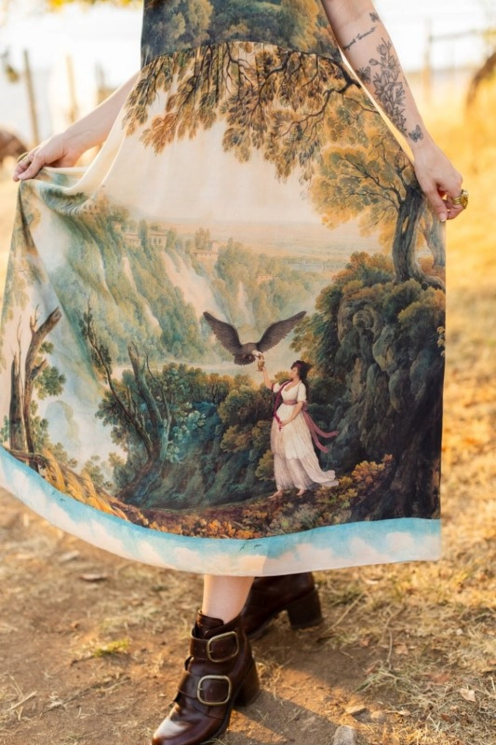 MARKET OF STARS AWAKENING BOHEME LONG SLIP DRESS