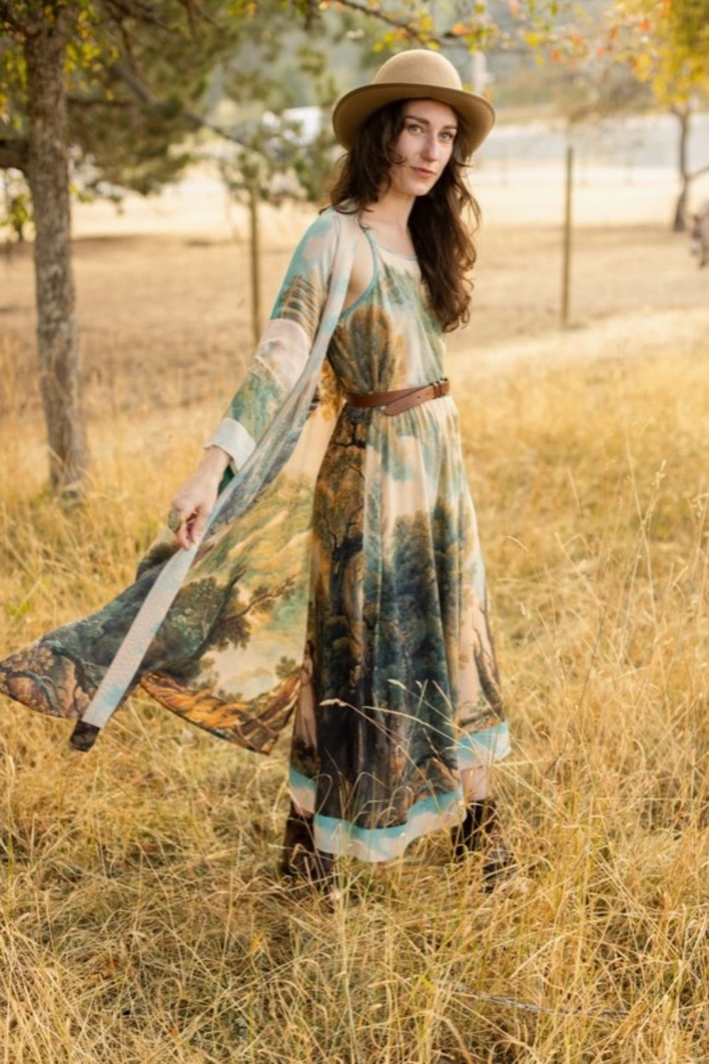 MARKET OF STARS AWAKENING BOHEME LONG SLIP DRESS