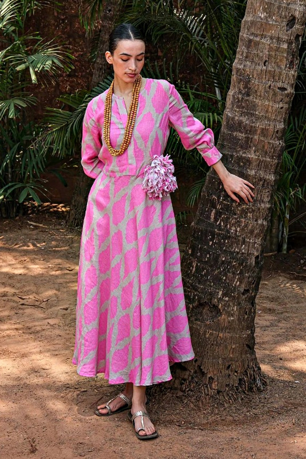 NIMO WITH LOVE AZURITE DRESS IKAT PINK