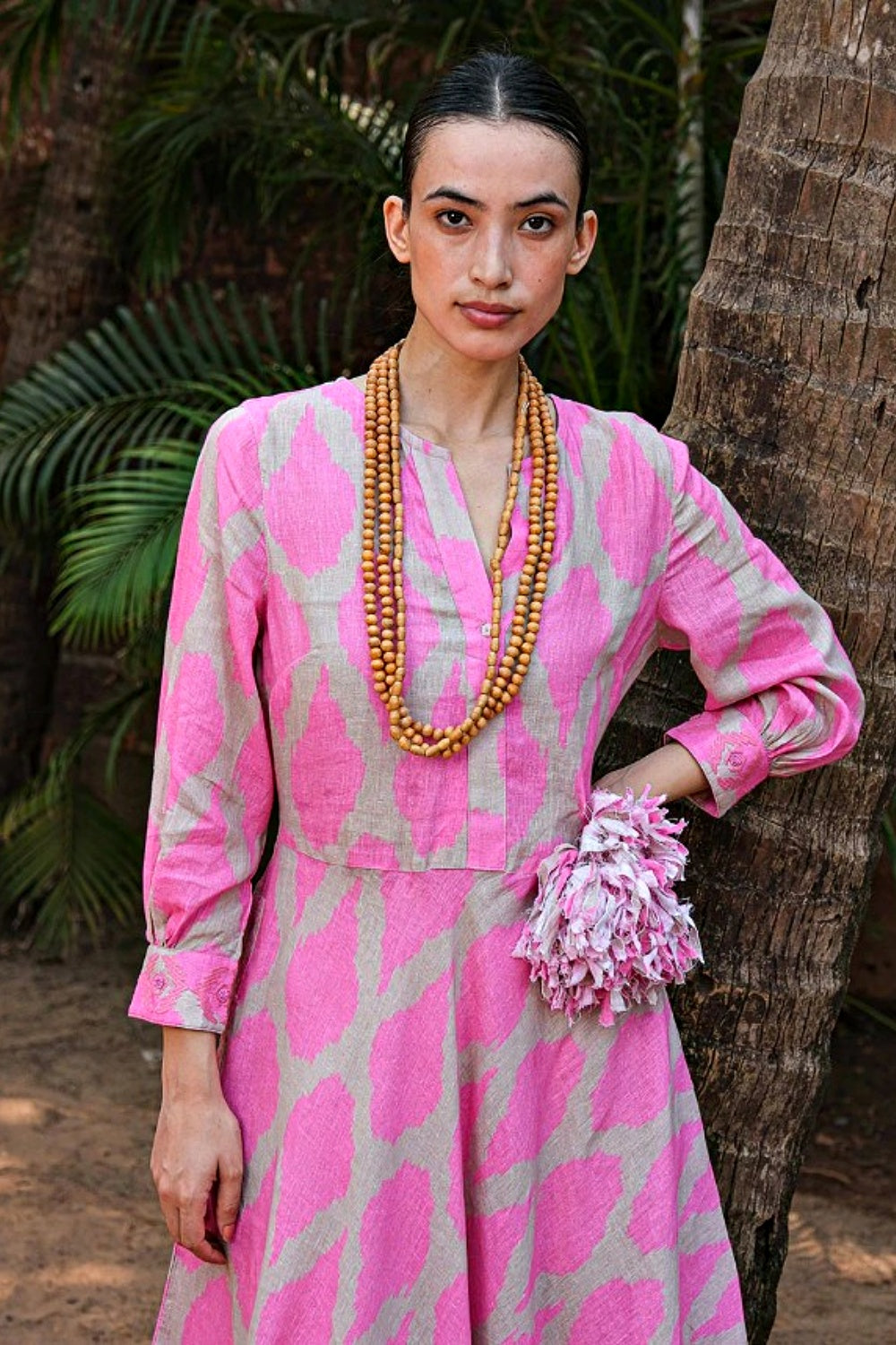 NIMO WITH LOVE AZURITE DRESS IKAT PINK