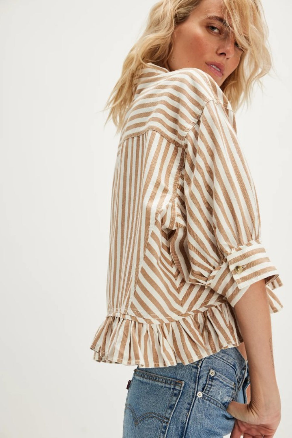 FREE PEOPLE BAILEY STRIPED SHIRT