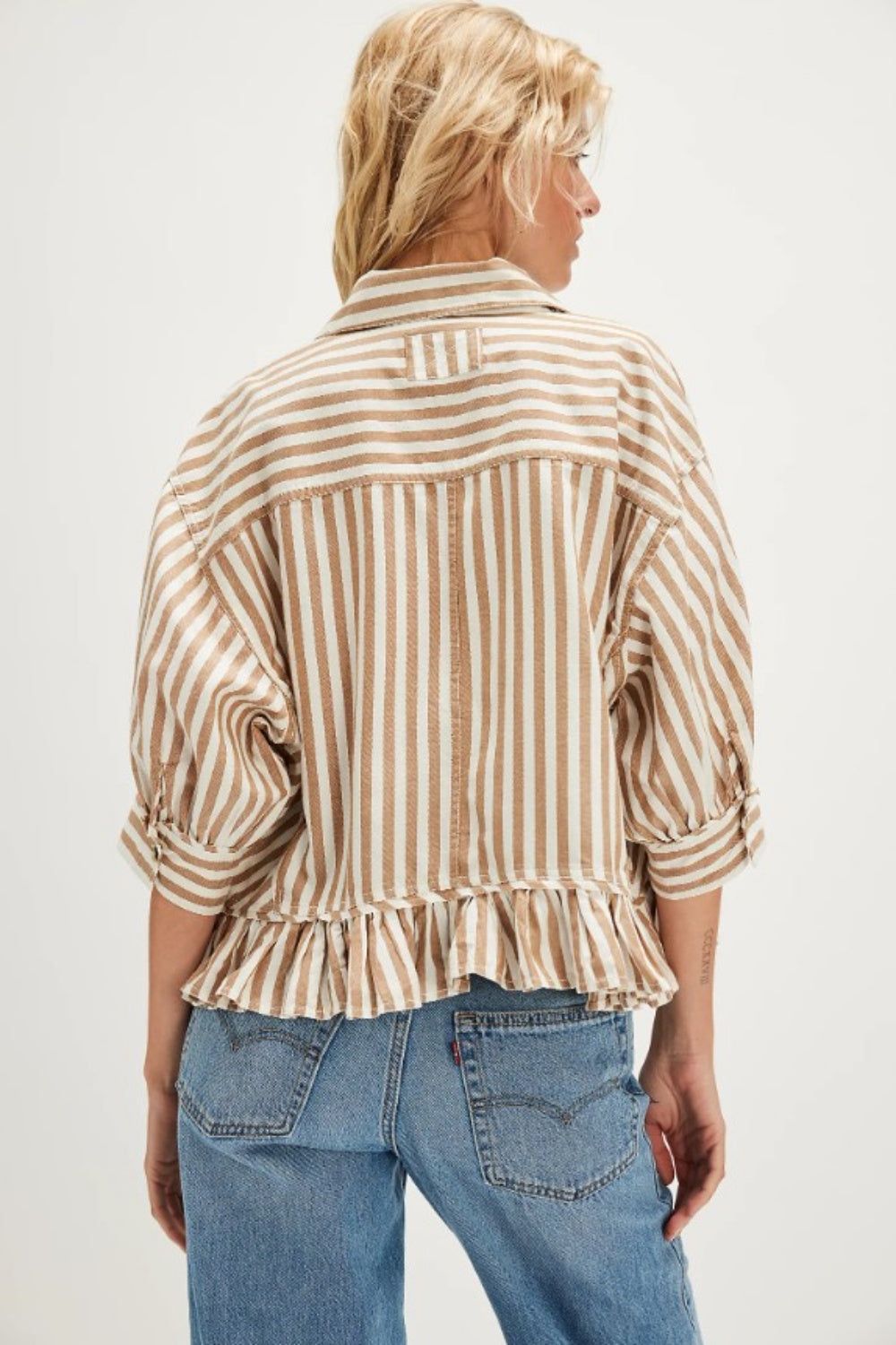 FREE PEOPLE BAILEY STRIPED SHIRT