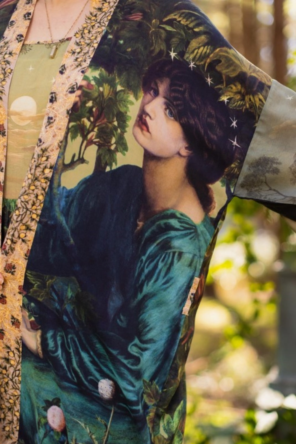 MARKET OF STARS BELLA NOTTE BAMBOO DUSTER KIMONO WITH BUNNY + MOON