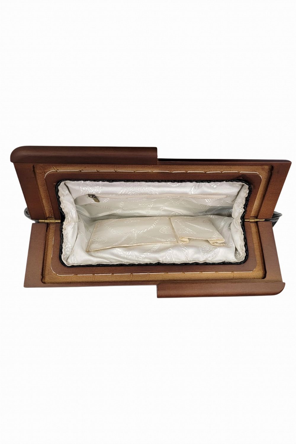 CANARVON LEATHER + TIMBER CLUTCH