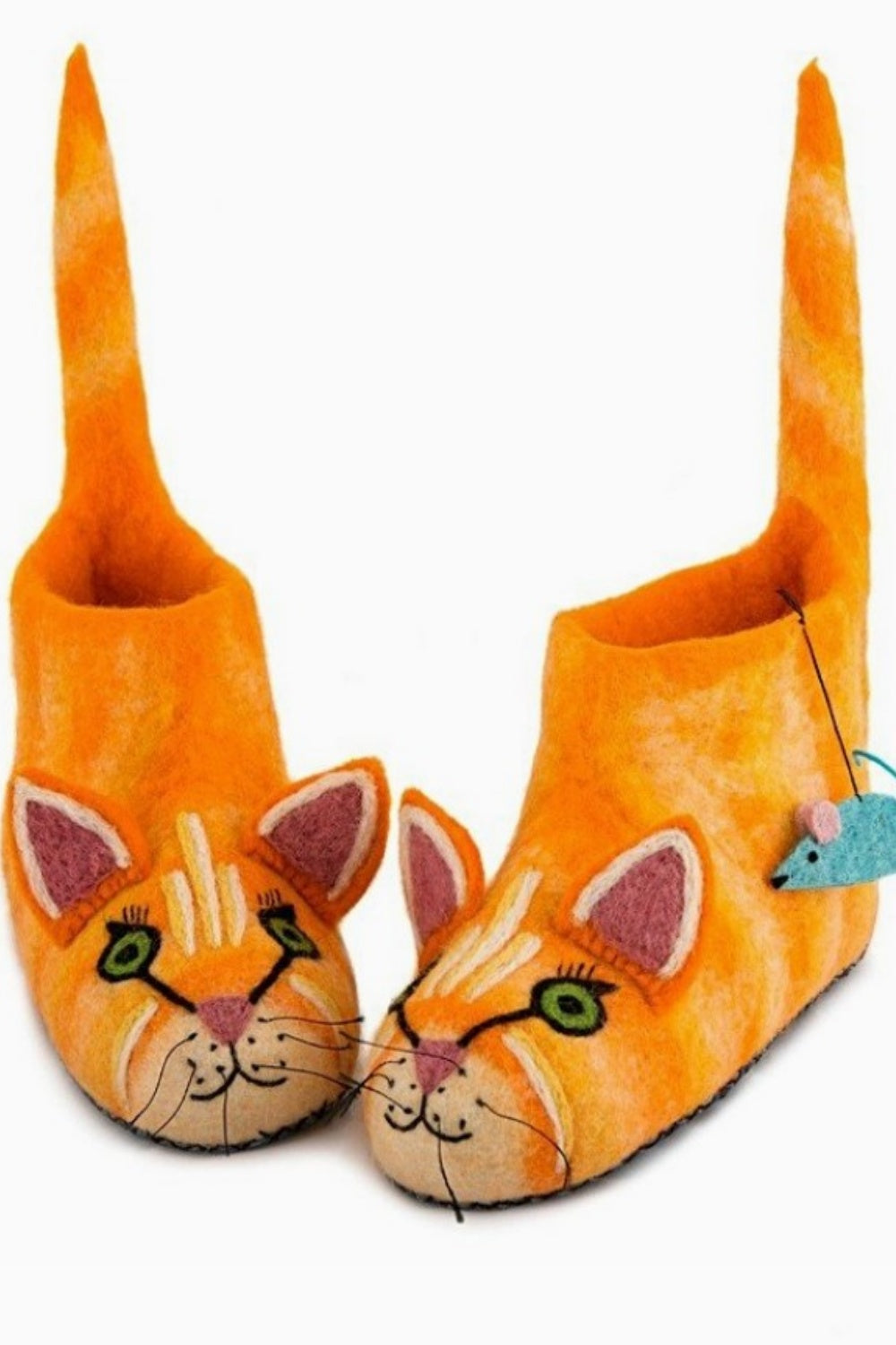 GINGER CAT FELT SLIPPERS