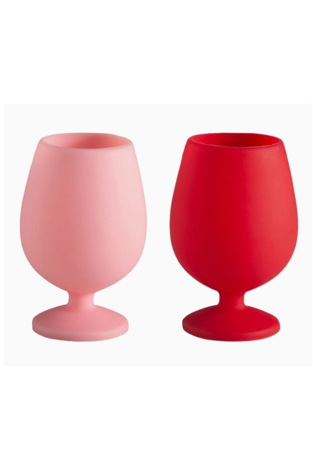 PORTER GREEN CHERRY + BLUSH SILICONE WINE GLASSES SET OF 2