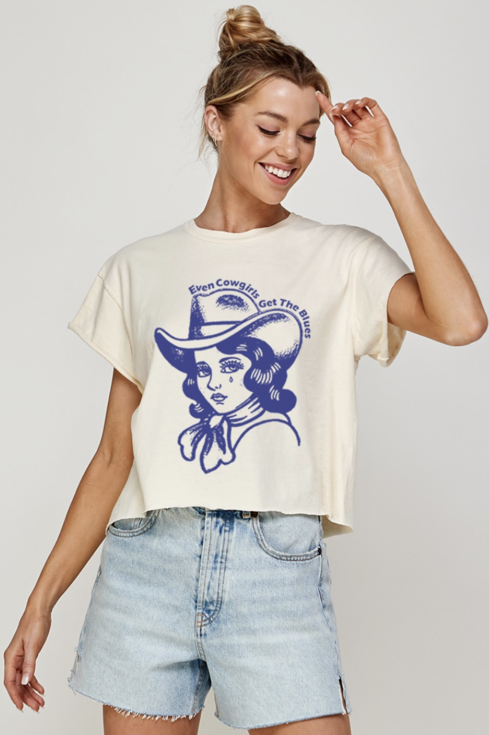 ILLUSTRATED SOCIETY EVEN COWGIRLS TEE IVORY