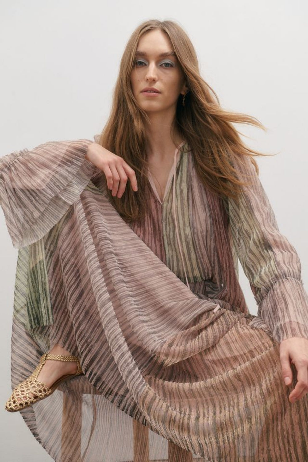 MAEVARII CRYSTALLINE SKIRT DAWN LIGHT