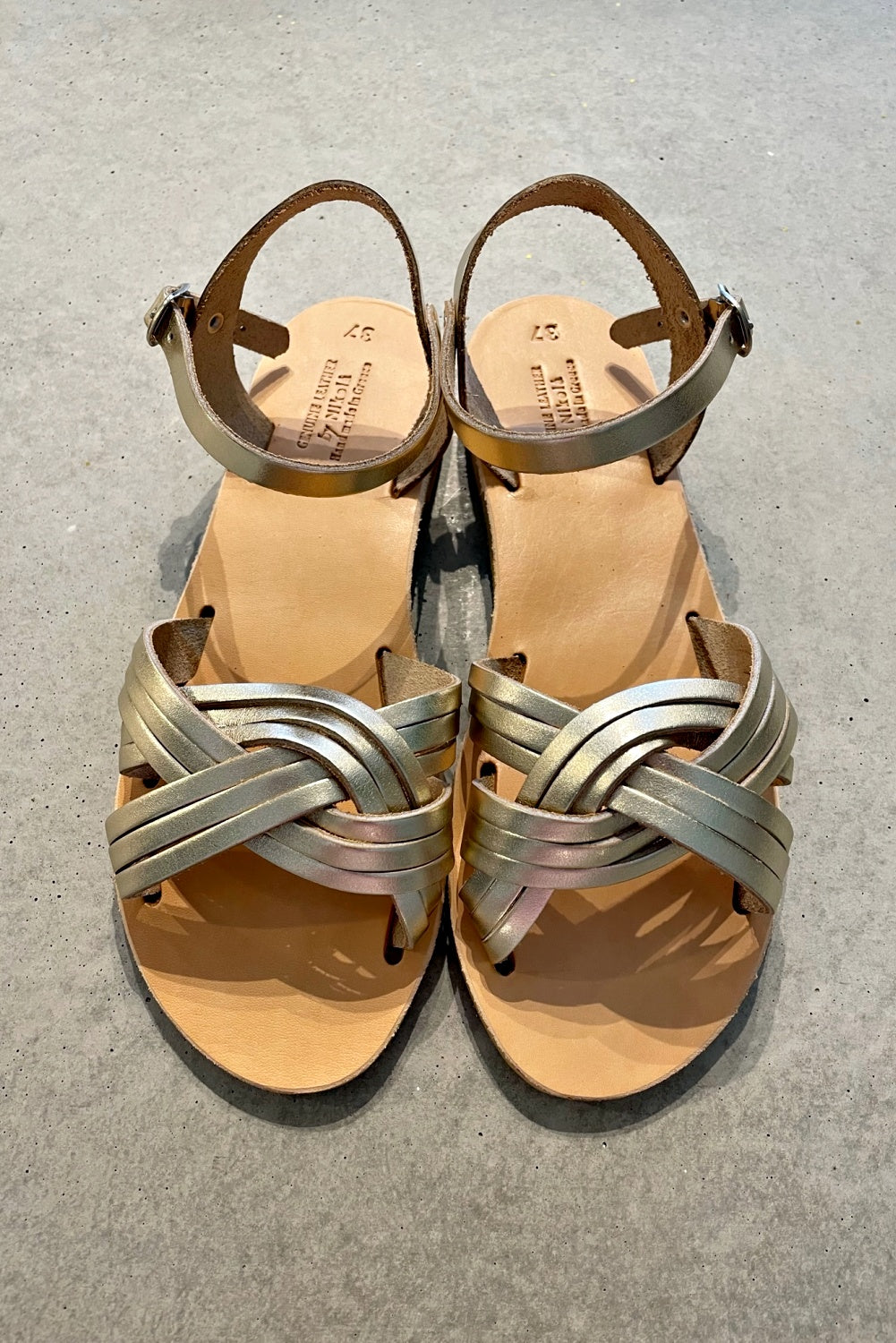 DELPHI GREEK LEATHER SANDAL GOLD