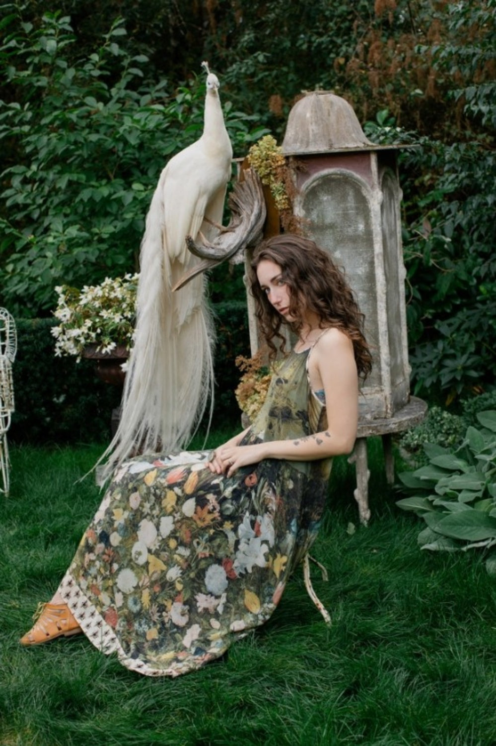 MARKET OF STARS I DREAM IN FLOWERS BOHEME SLIP DRESS