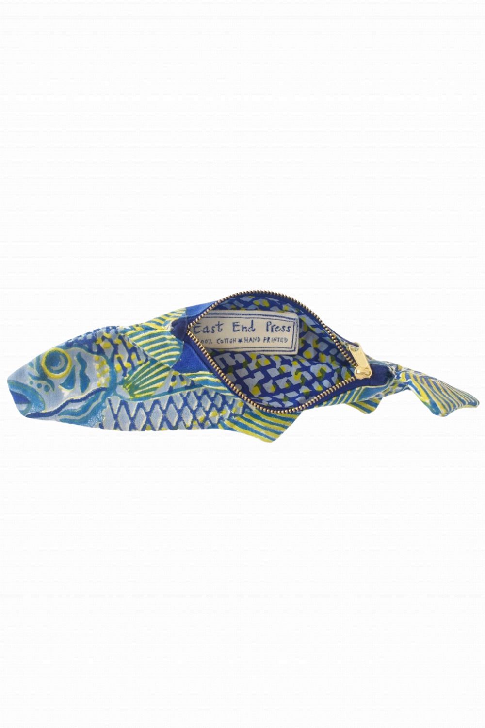 EAST END PRESS FISH COTTON POUCH