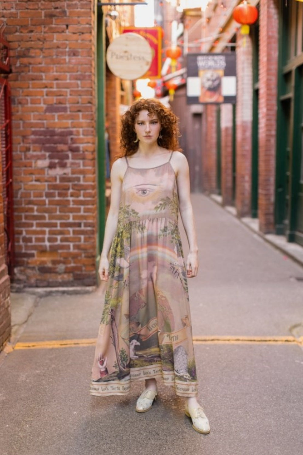 MARKET OF STARS FRIENDSHIP, LOVE + TRUTH VINTAGE WASH BOHEME SLIP DRESS