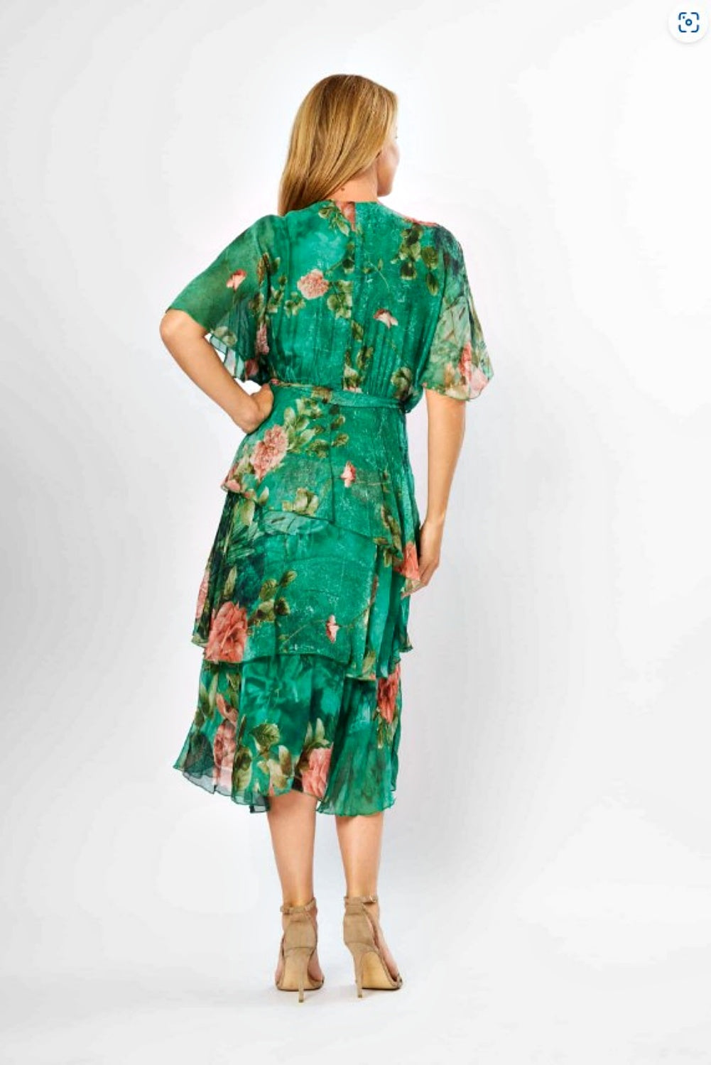 LA STRADA GABRIELLA SILK DRESS GREEN