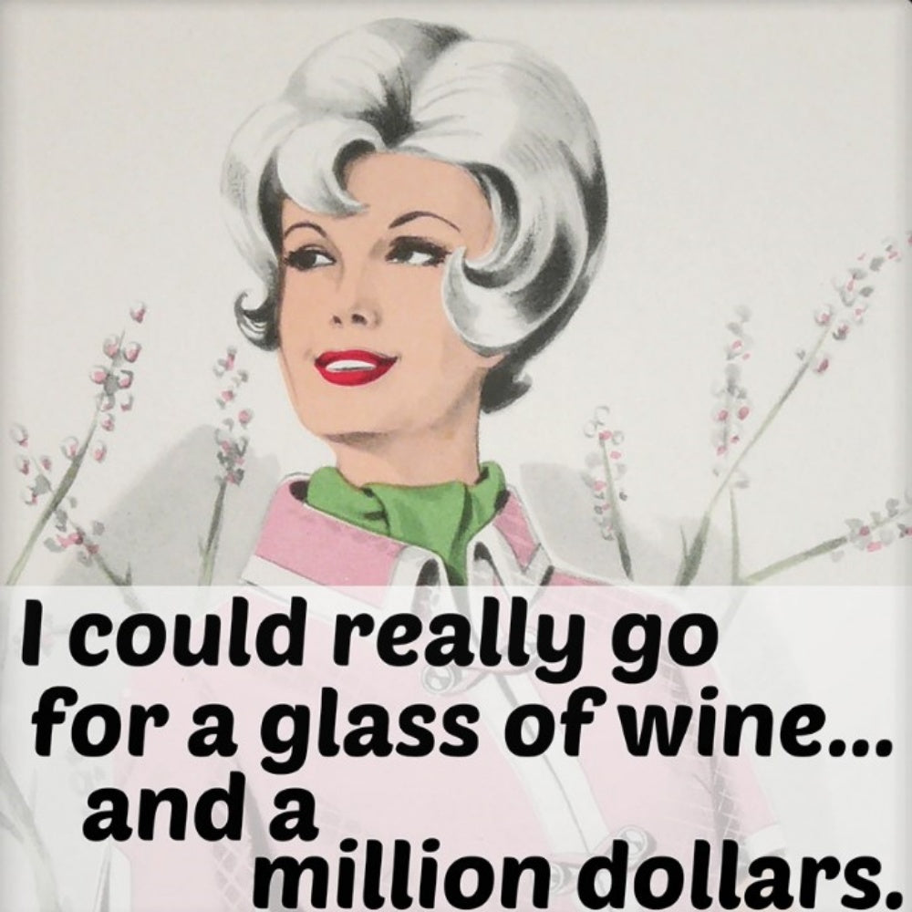 GLASS OF WINE MAGNET