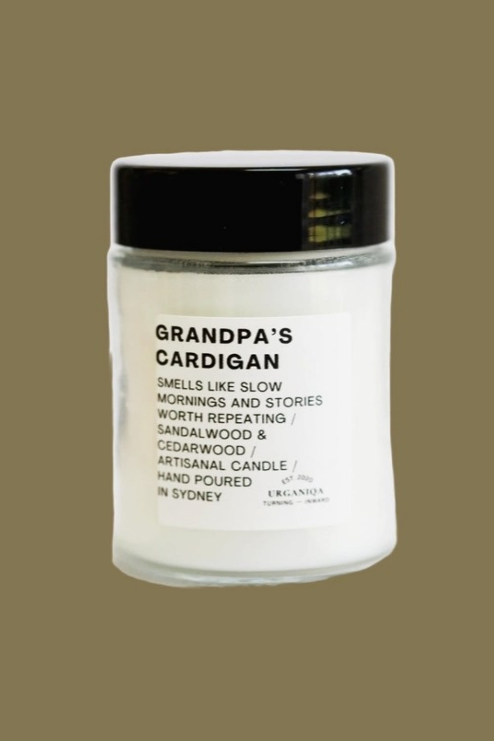 URGANIQA GRANDPA'S CARDIGAN SOY CANDLE