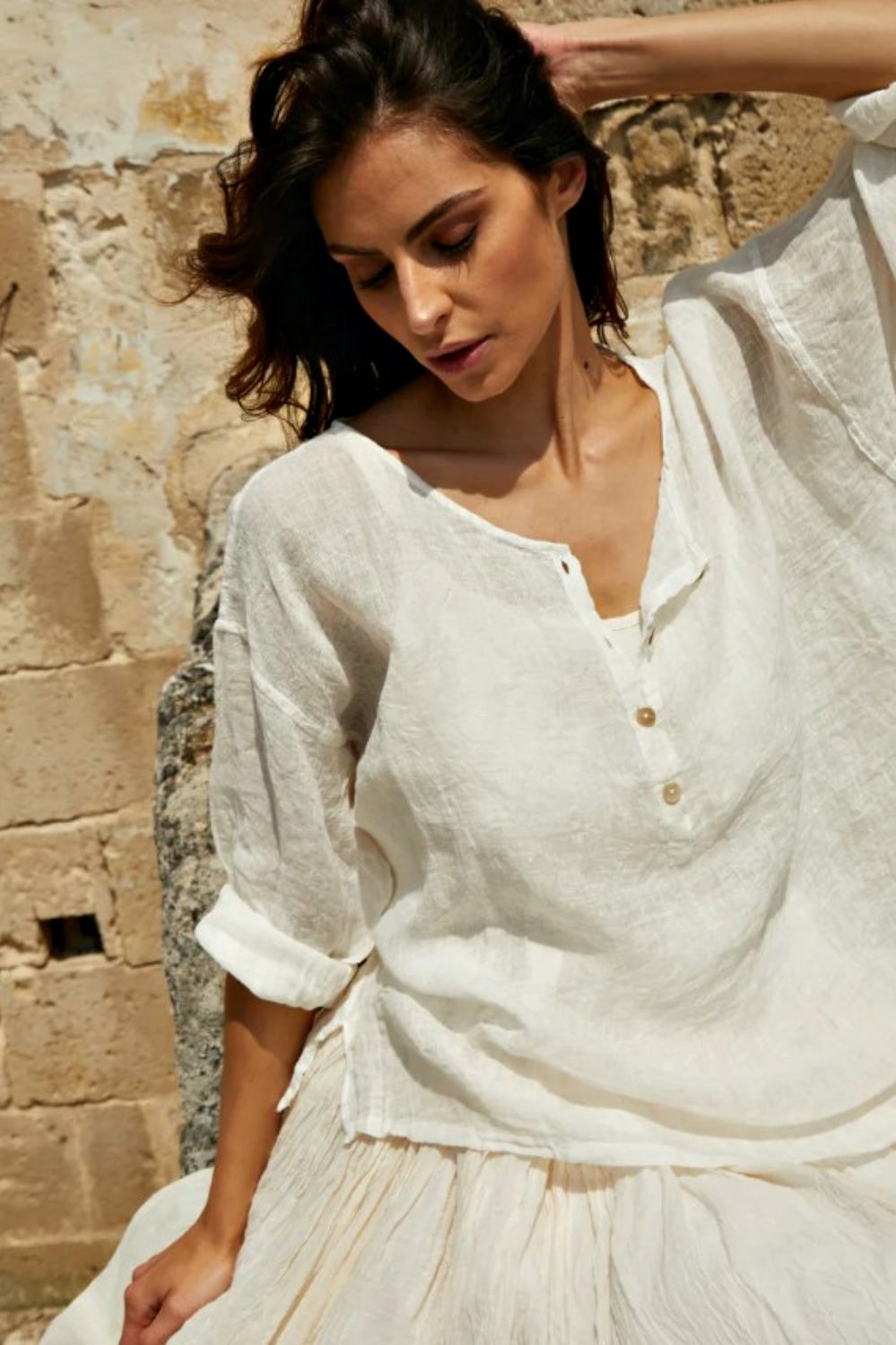 MEG BY DESIGN HADLEY TOP CREAM