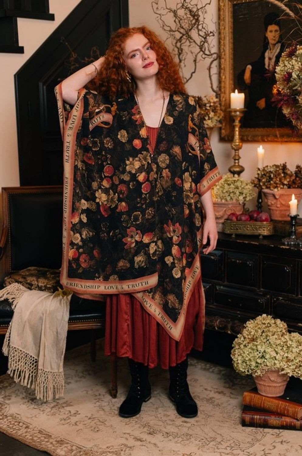 MARKET OF STARS HEART OF GOLD STARDUSTER KIMONO WITH SACRED HEART