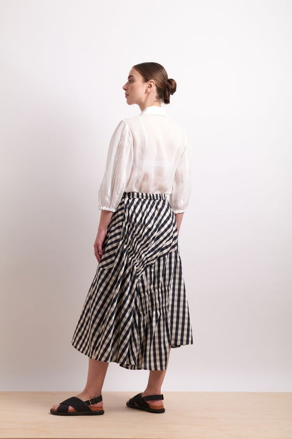 NERIS IN STITICHES SKIRT INK CHECK