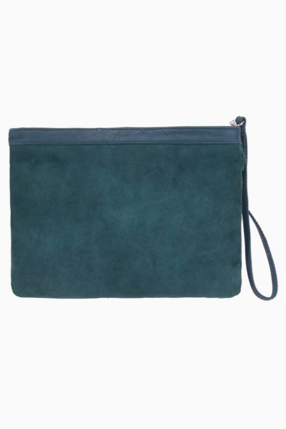 JODI LEE KELSEY CLUTCH METALLIC TEAL