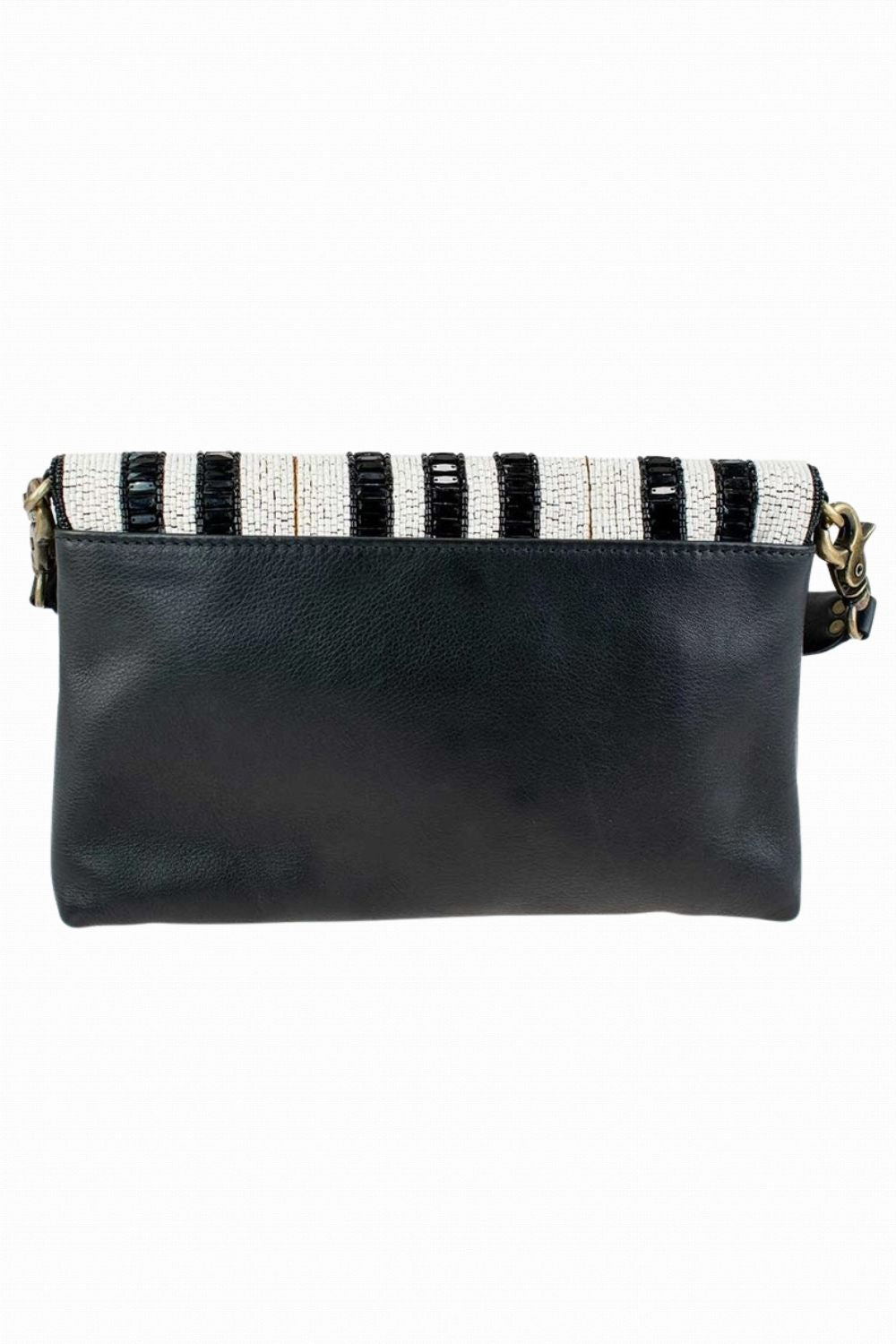 MARY FRANCES KEYNOTE BEADED PIANO KEYS CROSSBODY BAG
