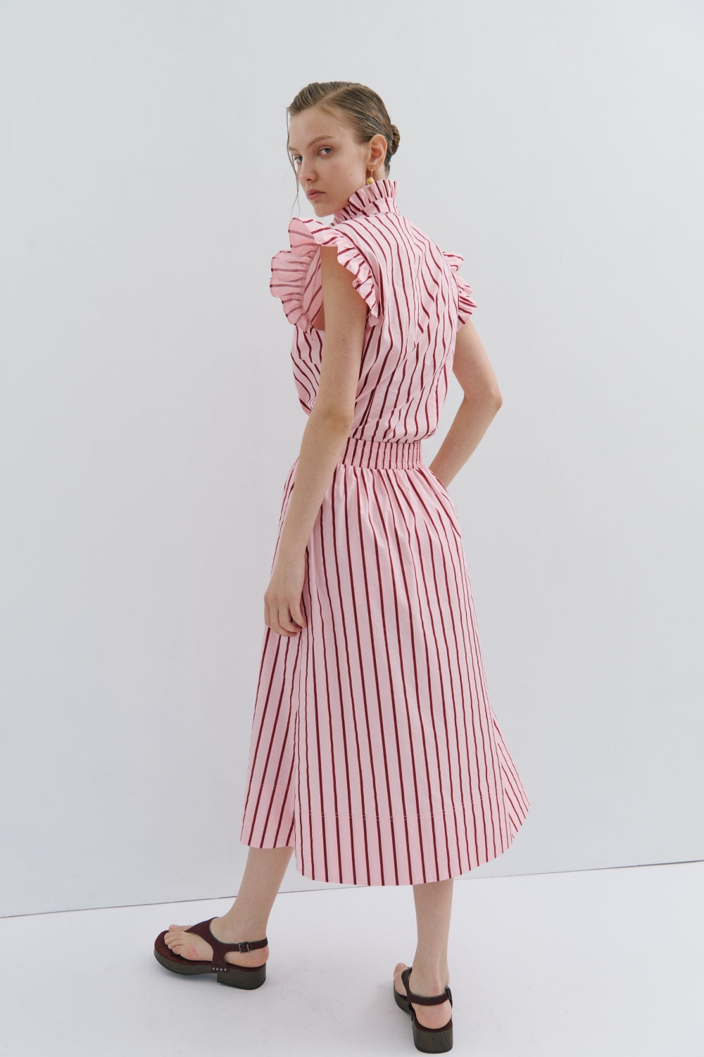 MAEVARII MAD HATTERS PINSTRIPE SKIRT