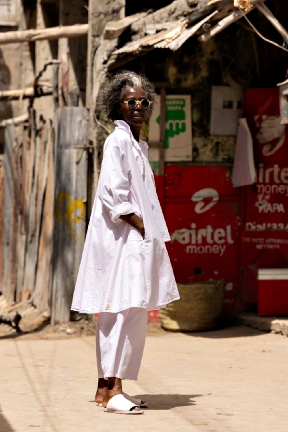 MEG BY DESIGN MATISSE COAT COTTON TWILL WHITE