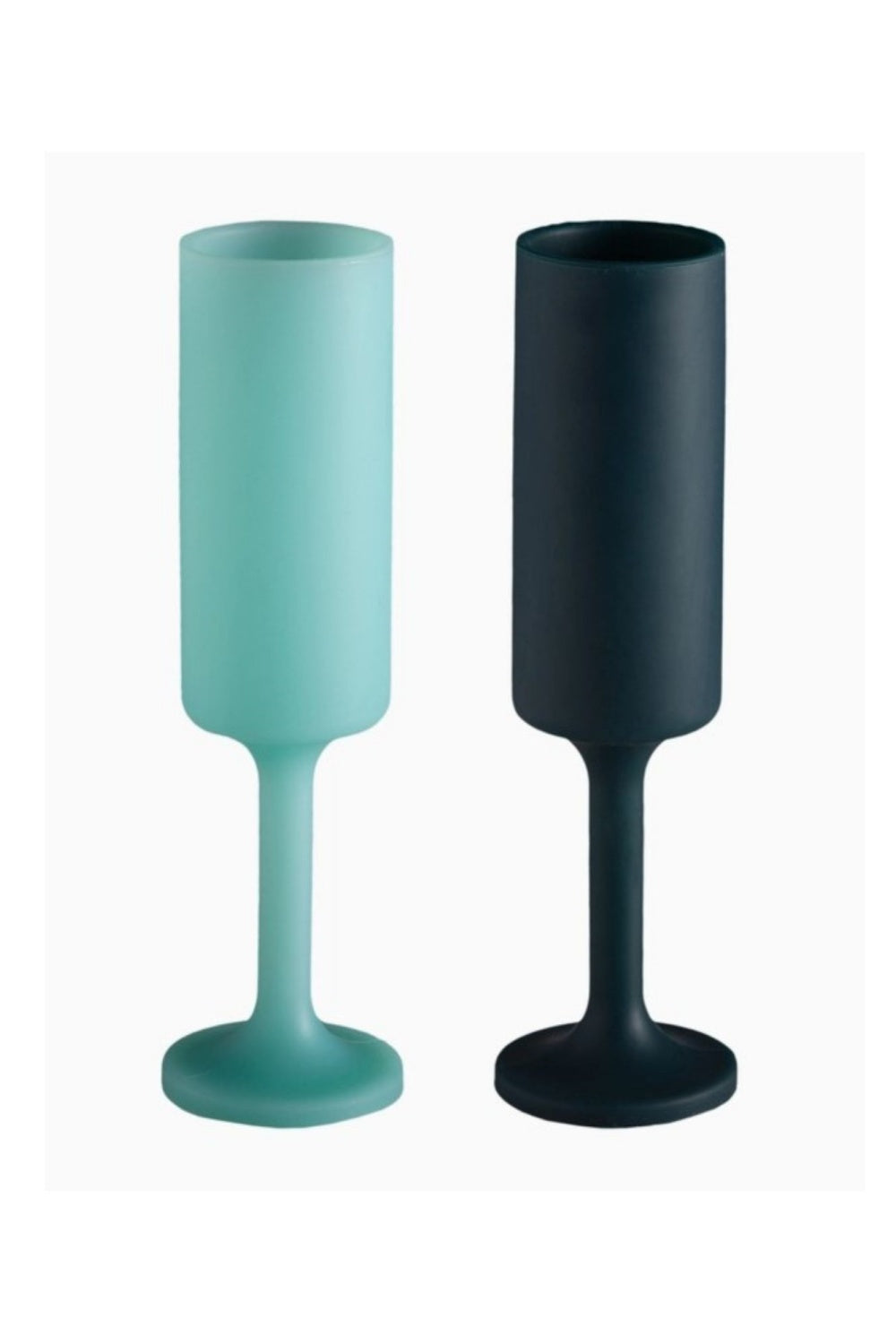 PORTER GREEN MIST + INK SILICONE CHAMPAGNE GLASSES SET OF 2