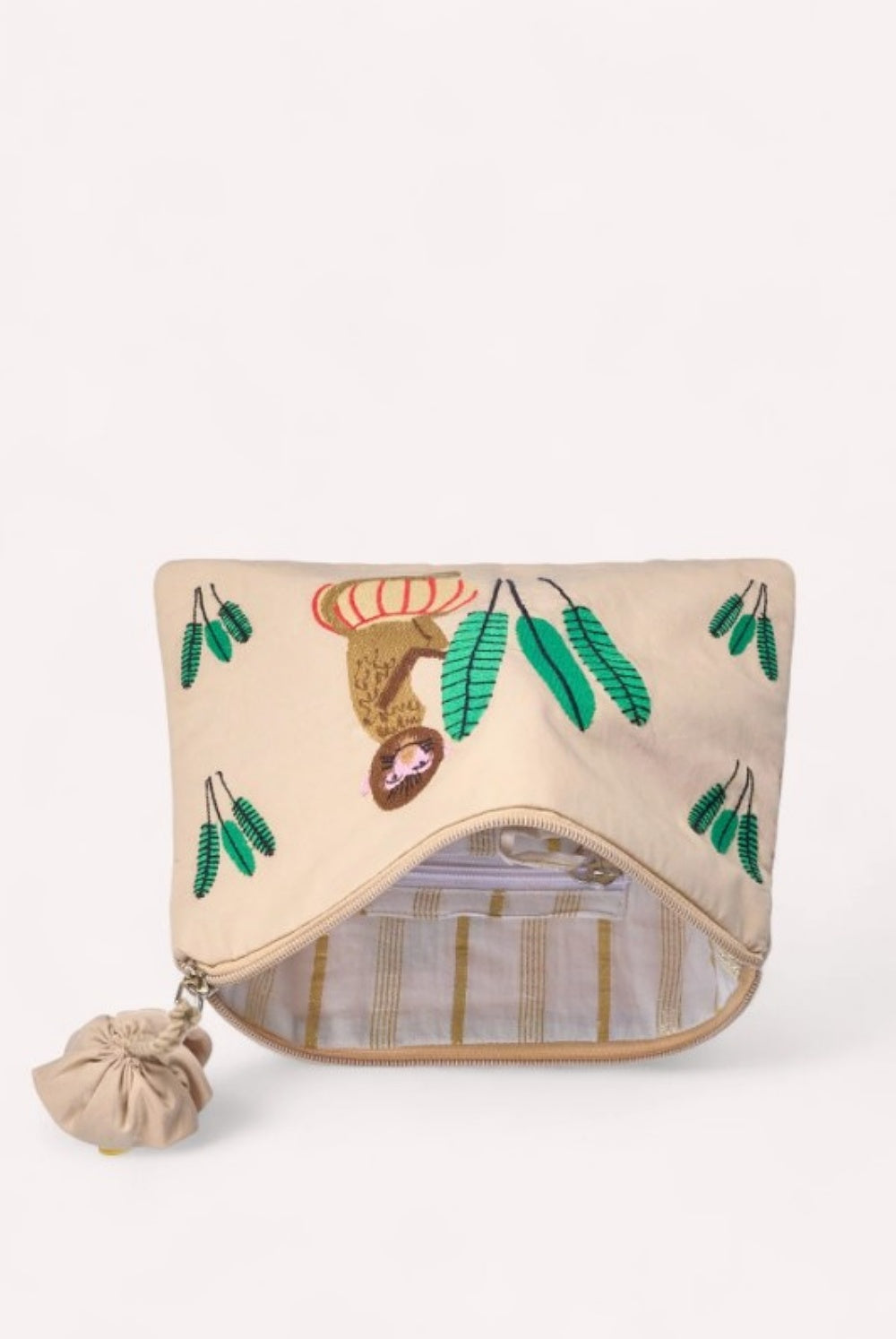 NIMO WITH LOVE ORTIGA BAG WITH EMBROIDERY BEIGE
