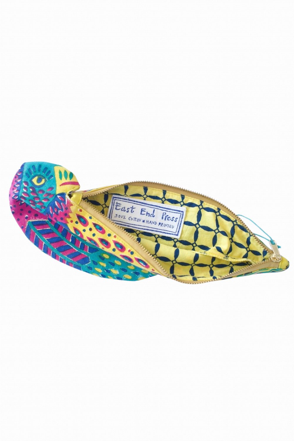 EAST END PRESS PARROT COTTON POUCH