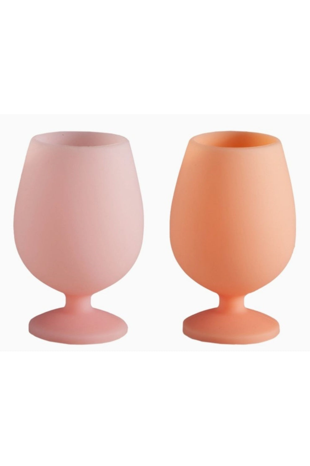 PORTER GREEN PEACH + PETAL SILICONE WINE GLASSES SET OF 2