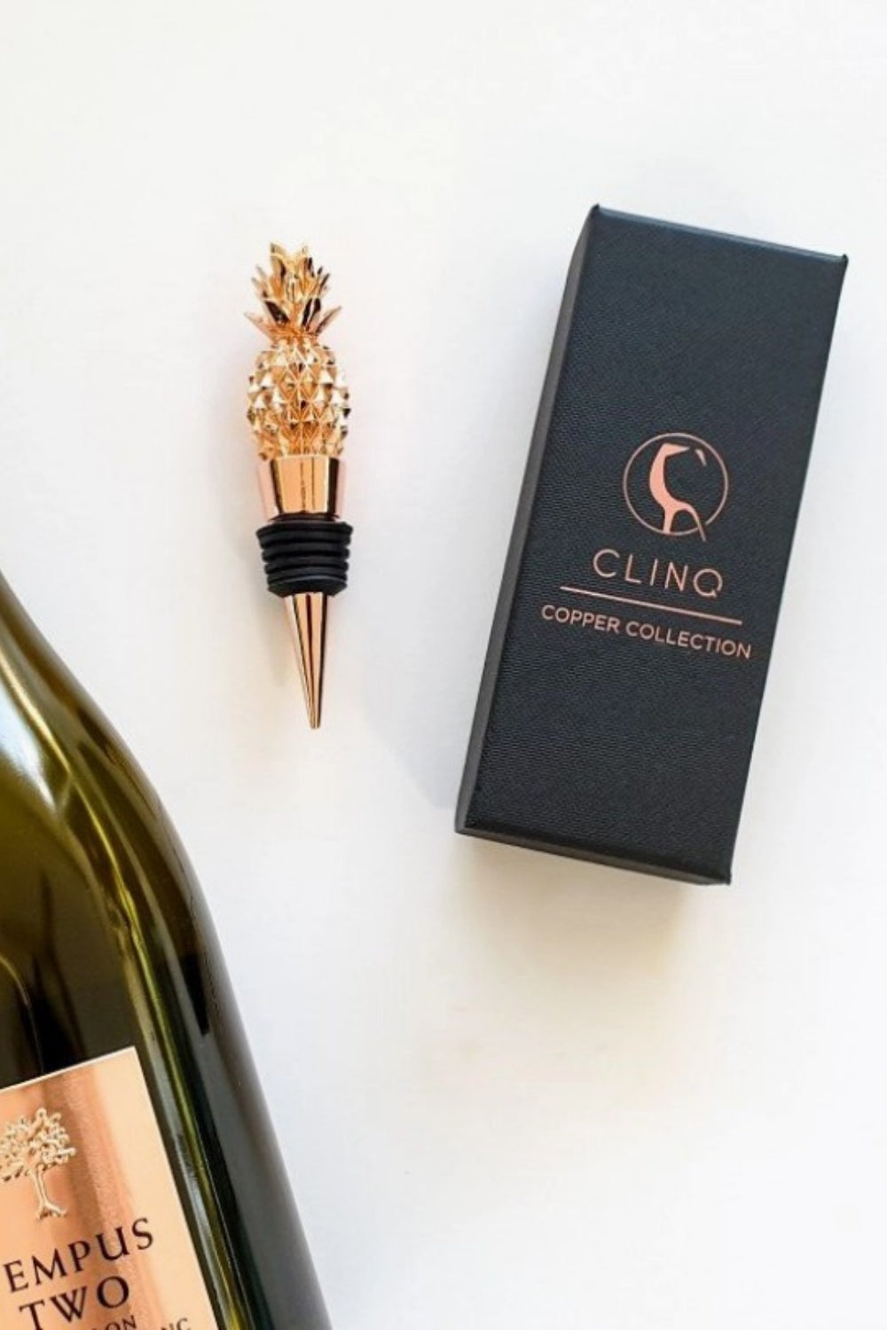 PINEAPPLE ROSE GOLD BOTTLE STOPPER