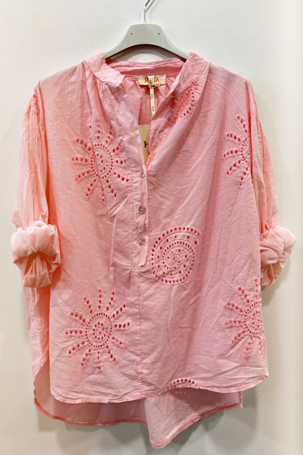 SUNRAY EMBROIDERED SHIRT PINK