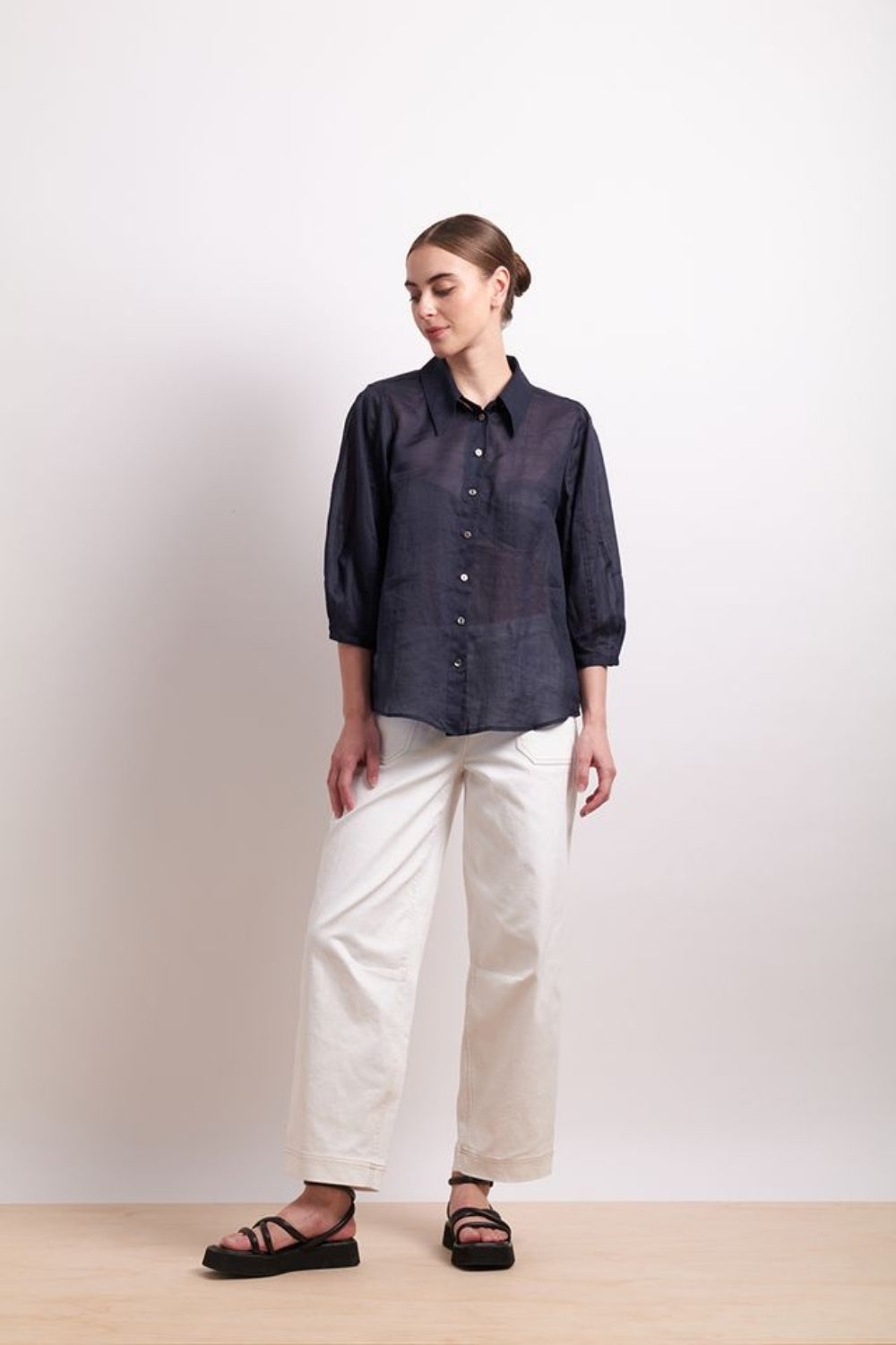 NERIS PIN TUCK SHIRT INK