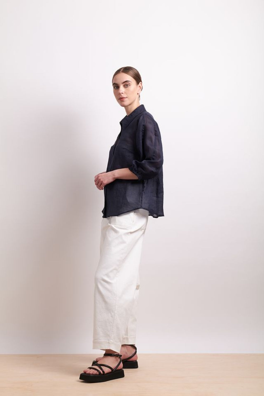 NERIS PIN TUCK SHIRT INK