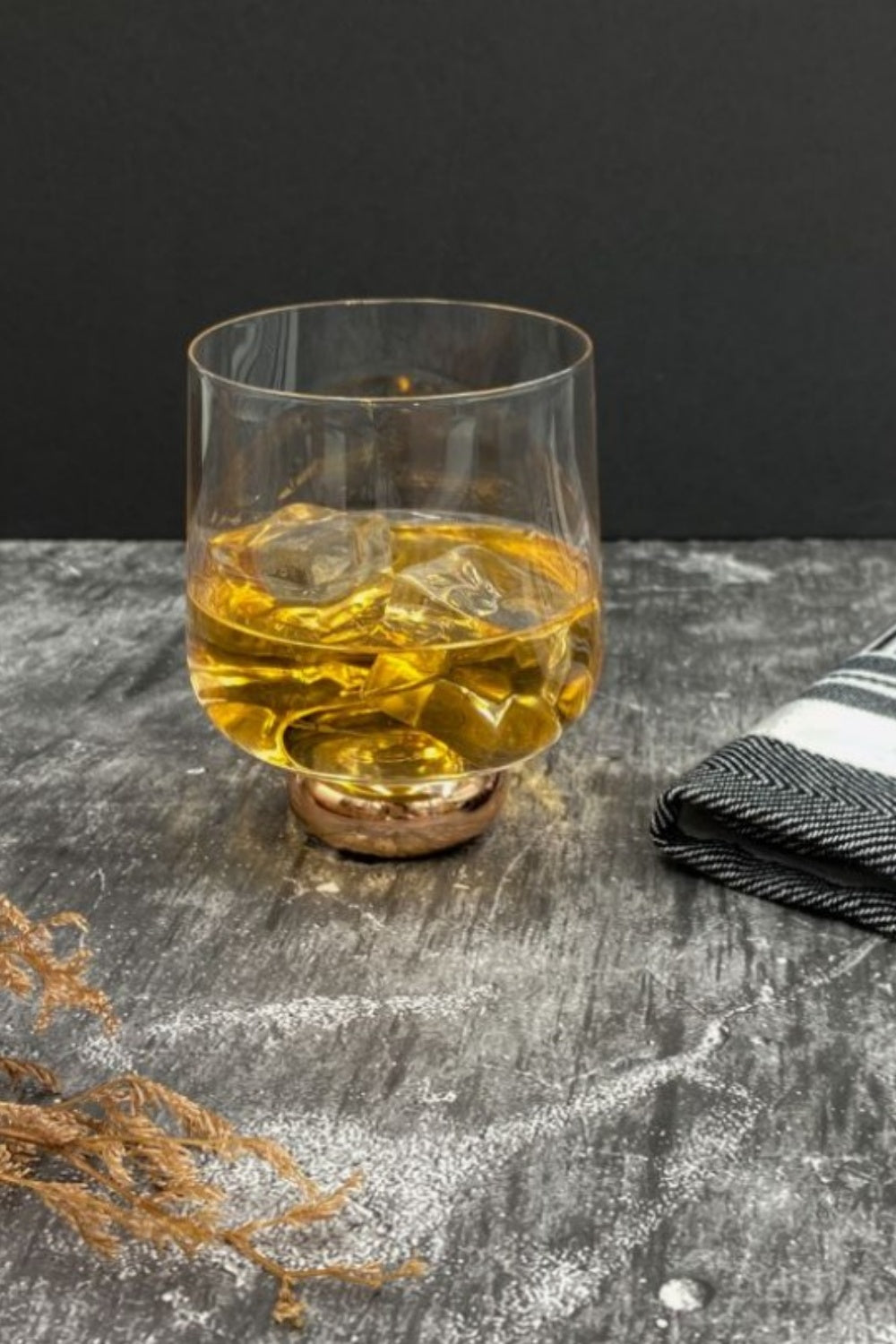 TWO ROCKS HANDBLOWN GLASSES SET OF 2