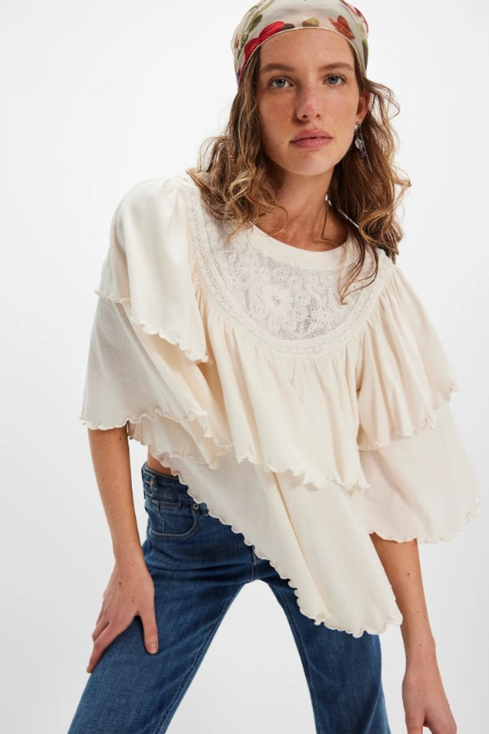 FREE PEOPLE ROSE PARTY TEE