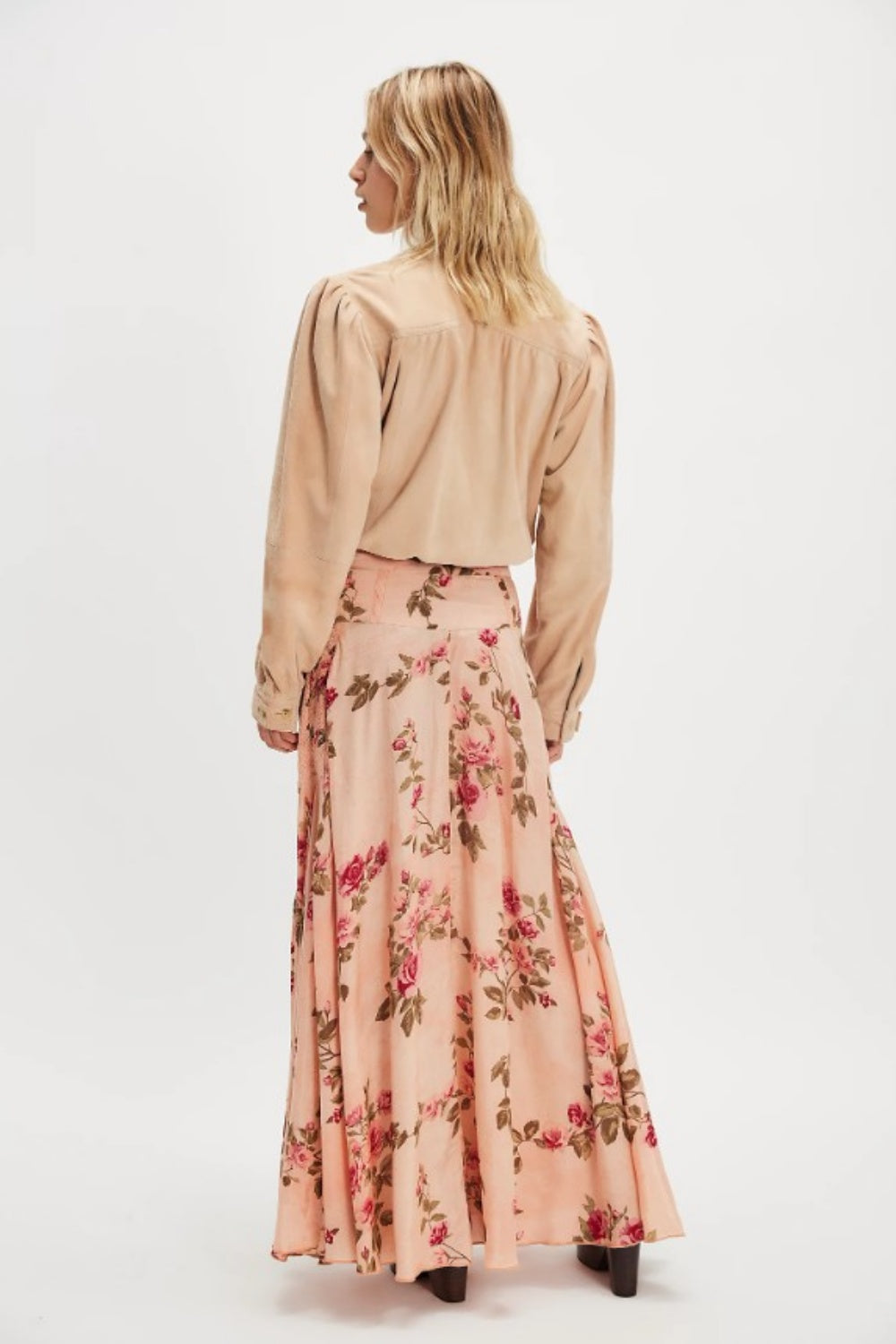 FREE PEOPLE ROWAN MAXI SKIRT FALLING FLORAL