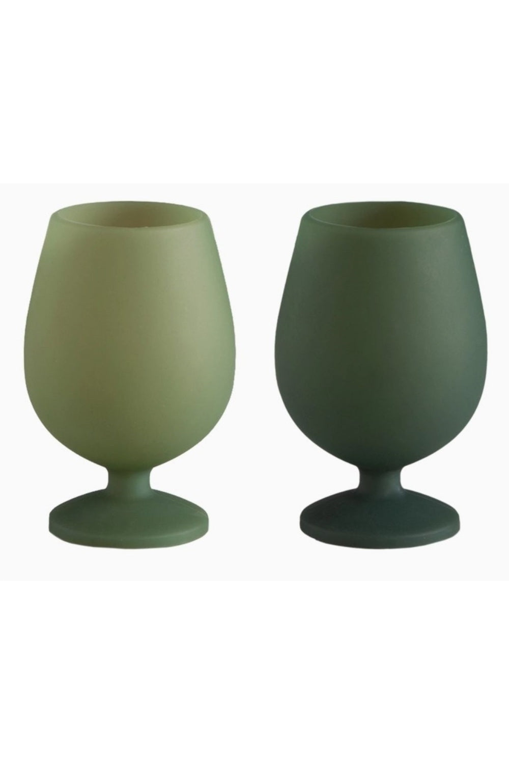 PORTER GREEN SAGE + OLIVE SILICONE WINE GLASSES SET OF 2