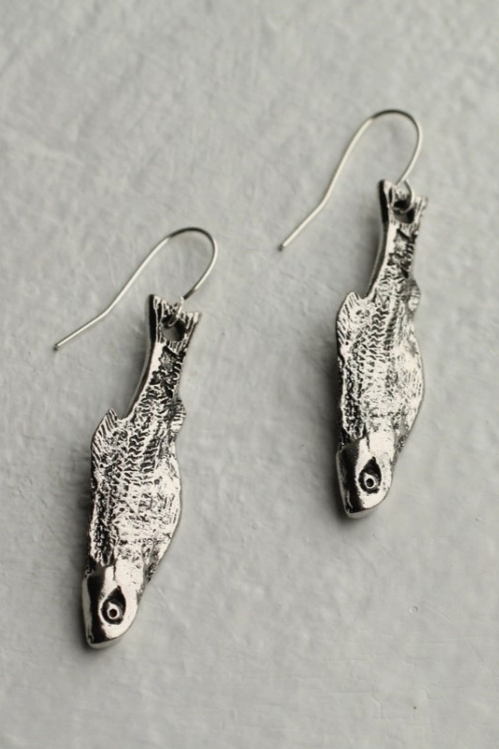 SILK PURSE SOW'S EAR SILVER SARDINE EARRINGS