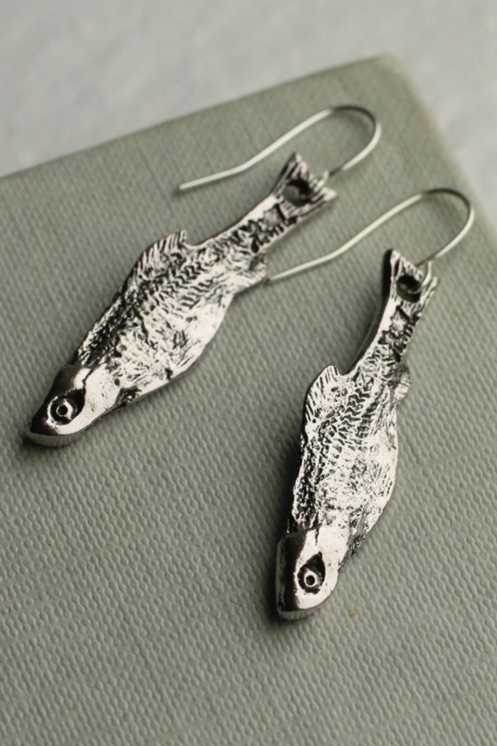 SILK PURSE SOW'S EAR SILVER SARDINE EARRINGS